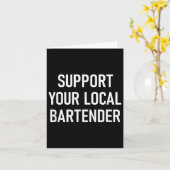 Steun je lokale barkeeper, Grappig, Grappen, Sarca Kaart (Gele Bloem)