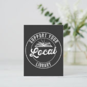steun je lokale bibliotheek bedankkaart (Staand voorkant)