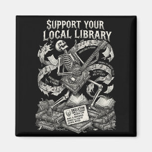 Steun je lokale bibliotheek goth boek magneet