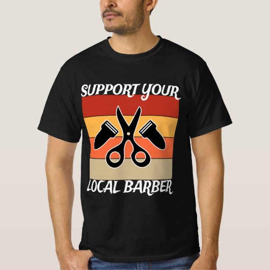 Steun Je Lokale Kapper T-shirt (Voorkant)