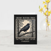 Steun je lokale moordkraaien voor Bros Halloween Kaart (Gele Bloem)