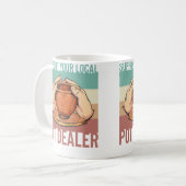 Steun Je Lokale Pot Verkoper Aardewerk Klei Kunst Koffiemok (Voorkant links)