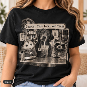 Steun je lokale veterinair technici Wasbeer Opossu T-shirt