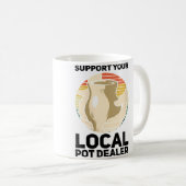 Steun Je Lokale Wietverkoper Keramiek Grappige Pot Koffiemok (Voorkant rechts)