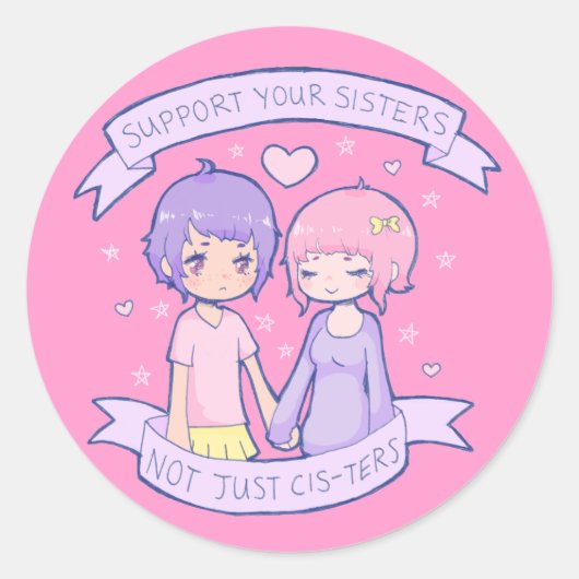 Steun je zusters Sticker (Voorkant)