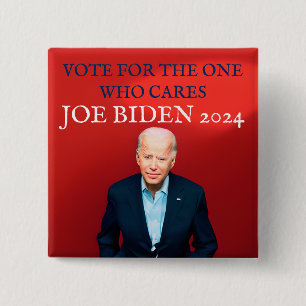 Steun Joe Biden 2024 Presidentsverkiezingen Vierkante Button 5,1 Cm
