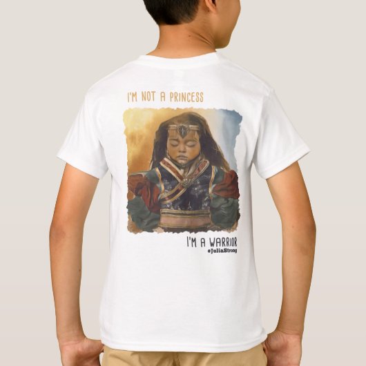Steun Julia's gevecht!  Julia Warrior Afbeelding T-shirt (Achterkant)