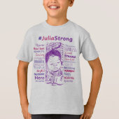 Steun Julia's gevecht! #JuliaStrong T-shirt (Voorkant)