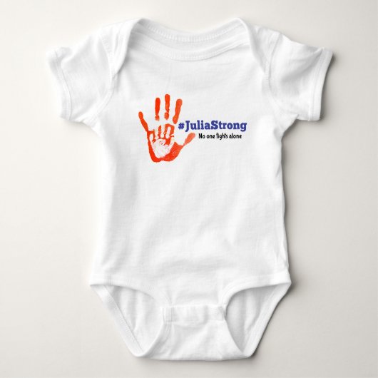 Steun Julia's gevecht! Warrior Handprint Romper (Voorkant)