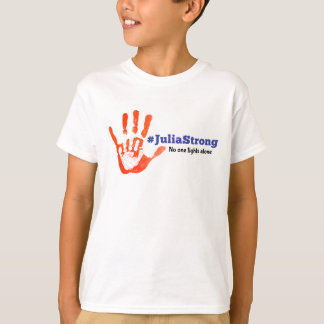 Steun Julia's gevecht!  Warrior Handprint T-shirt
