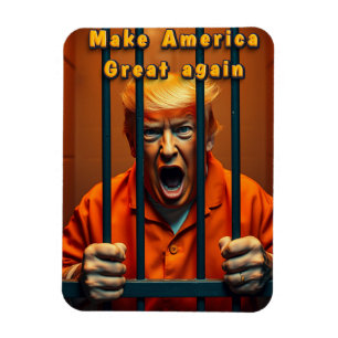 Steun Kamala Walz Justice Trump Funny Satire Magneet