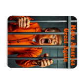 Steun Kamala Walz Justice Trump Funny Satire Magneet (Horizontaal)