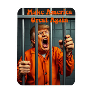 Steun Kamala Walz Justice Trump Funny Satire Magneet