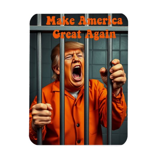 Steun Kamala Walz Justice Trump Funny Satire Magneet (Verticaal)