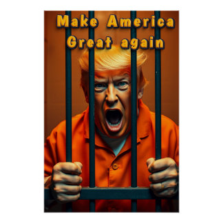 Steun Kamala Walz Justice Trump Funny Satire Perfect Poster