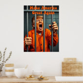 Steun Kamala Walz Justice Trump Funny Satire Poster (Keuken)