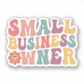 Steun Kleine bedrijfseigenaar, Ondernemersgift Sticker (Voorkant)