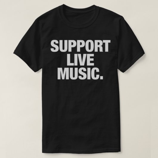 steun levende muziek. Klassieke T-Shirt (Design voorkant)