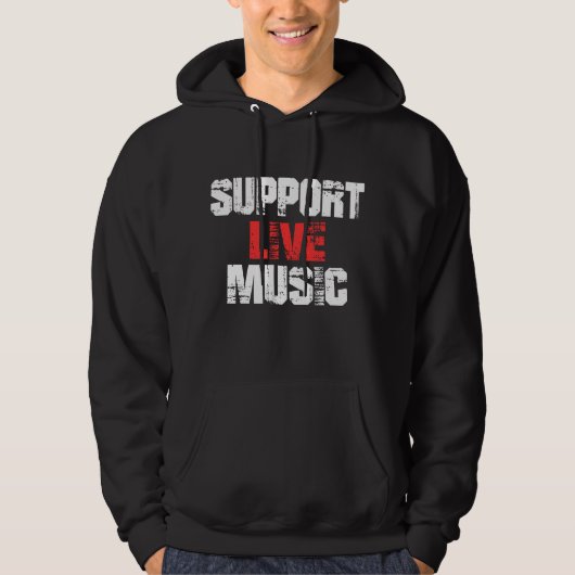 Steun Live Muziek Hoodie (Voorkant)