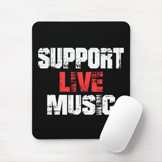 Steun Live Muziek Muismat (Met muis)