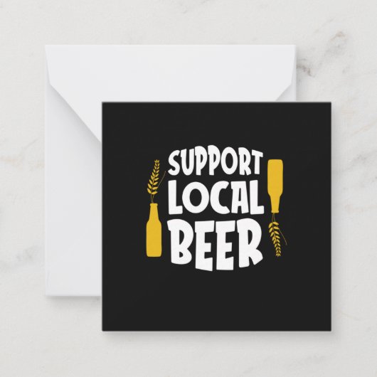 Steun Lokaal Bier Notitiekaartje (Voorkant)