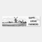 Steun lokale boeren Akkerbouw Boerderij Windmill F Bumpersticker (Voorkant)