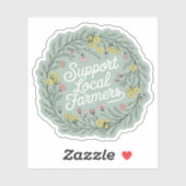Steun lokale boeren vinyl sticker (Vel)