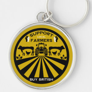 Steun lokale Britse Boerderij producten Sleutelhanger