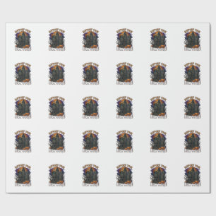 Steun Lokale Heksen Halloween Spokenhuis Pomp Cadeaupapier