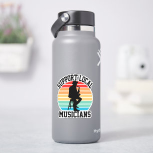 Steun lokale muzikanten voor muziekliefhebber sticker