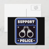 Steun lokale politie briefkaart (Voorkant / Achterkant)