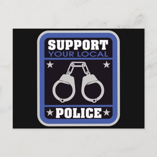 Steun lokale politie briefkaart (Voorkant)