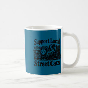 Steun lokale straatkatten team rommel opossum koffiemok