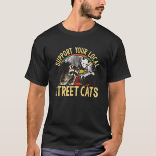 Steun lokale straatkatten! Wasbeer, Stinkdier T-shirt