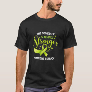 Steun Lymfoom Kanker Bewustzijn Lime Groene Lint T-shirt