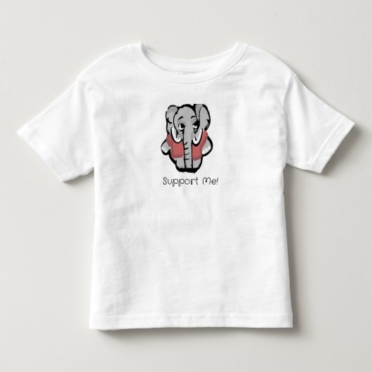 Steun me Olifant Kinder Shirts (Voorkant)