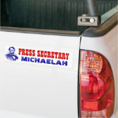Steun Michaelah Montgomery voor PERSSECRETARIS Bumpersticker (Op Truck)
