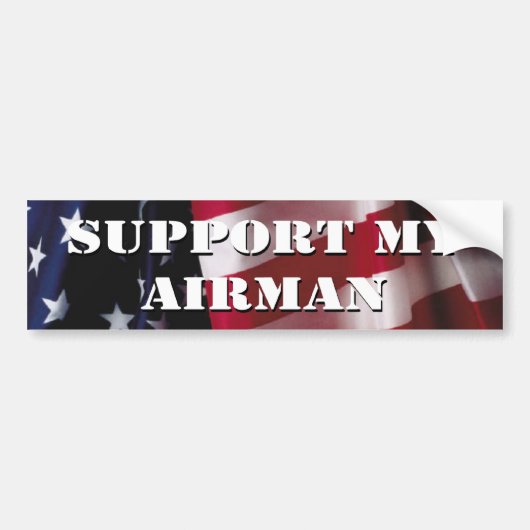 Steun Mijn Airman Bumpersticker (Voorkant)