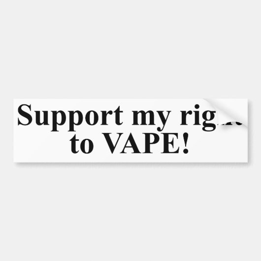 Steun mijn Recht op Vape! Bumpersticker (Voorkant)