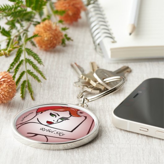 Steun mijn winkel met deze Logo Sleutelhanger (Zijkant)