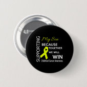 Steun mijn zoon, want samen winnen we ronde button 5,7 cm (Voorkant /achterkant)