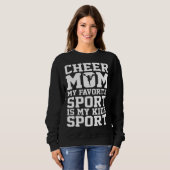 Steun Moeder Cheerleading Cheerleader Favoriete Sp Trui (Voorkant volledig)