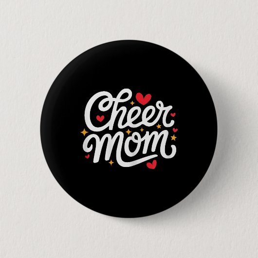 Steun Moeder Schattige Cheerleader Moeder  Ronde Button 5,7 Cm (Voorkant)