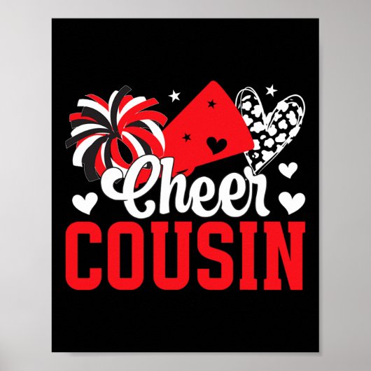 Steun Neef Trots Cheerleading Neef Van Een Cheerle Poster (Voorkant)