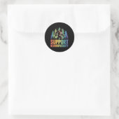 Steun Neurodiversiteit Grappig Bigfoot Autisme ADH Ronde Sticker (Tas)
