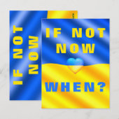 Steun nu Oekraïne voor vrijheid! - Zo niet, wannee Briefkaart (Voorkant / Achterkant)