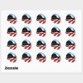 STEUN OBAMA KATTENLIEFHEBBERS VIERKANTE STICKER (Vel)