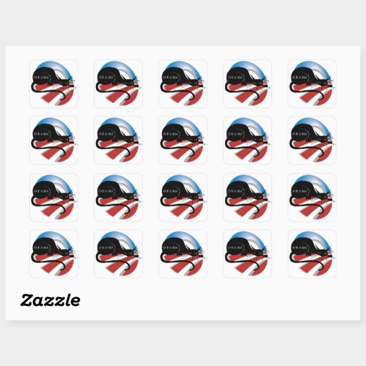 STEUN OBAMA KATTENLIEFHEBBERS VIERKANTE STICKER (Vel)