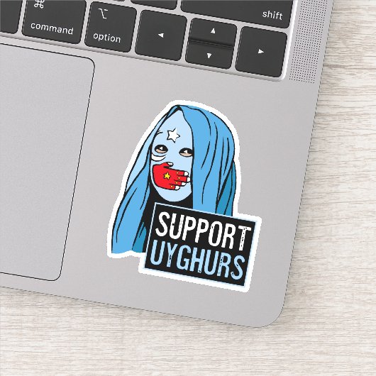 Steun Oeigoeren Sticker (Detail)