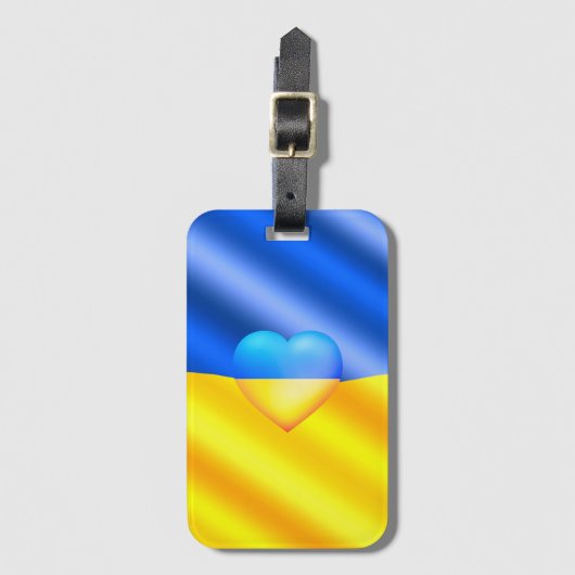 Steun Oekraïense Bagagelabel Oekraïense vlag (Voorkant (verticaal))